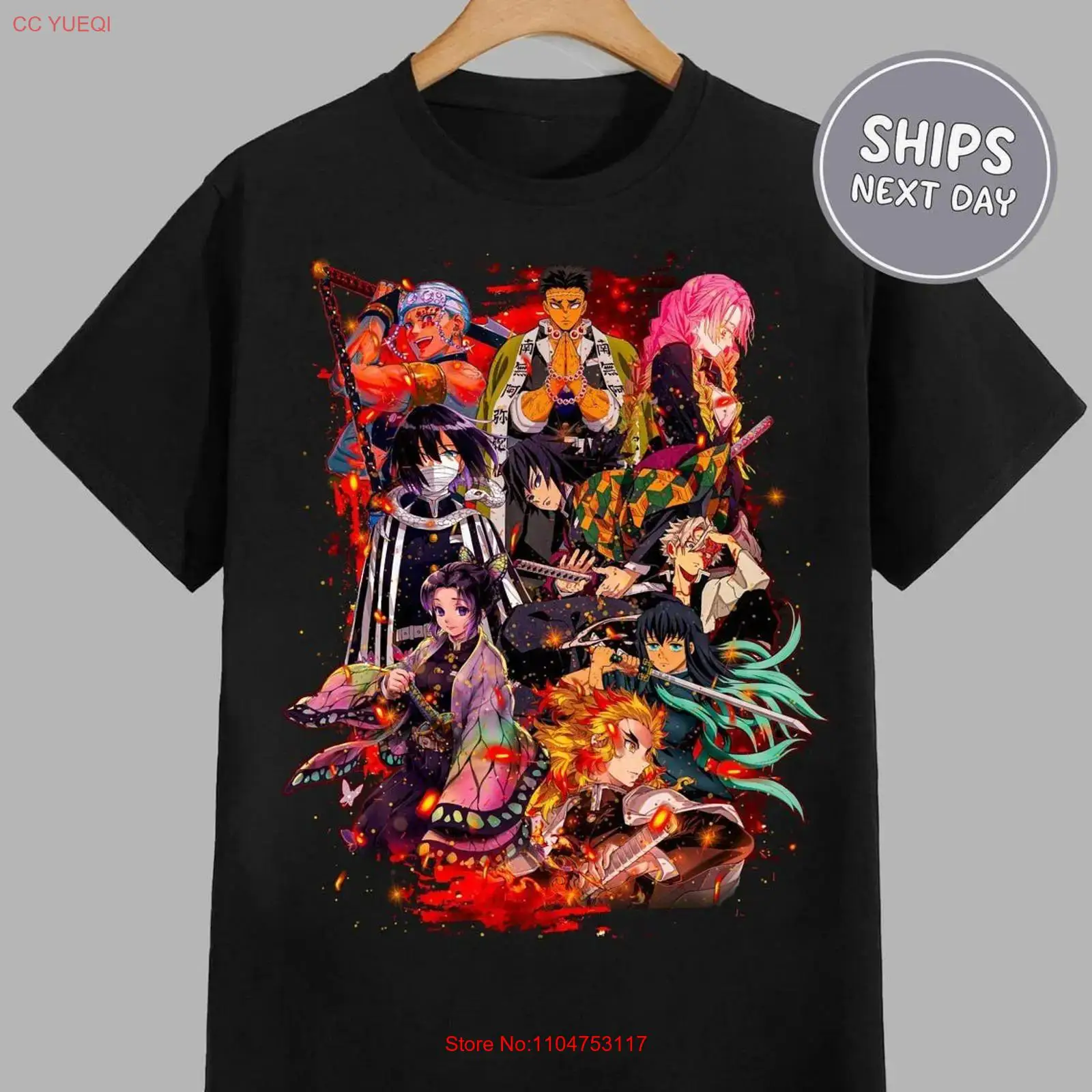 Anime Merchandise Demon Slayer - Demon Slayer Anime Tişörtü Slayer vintage