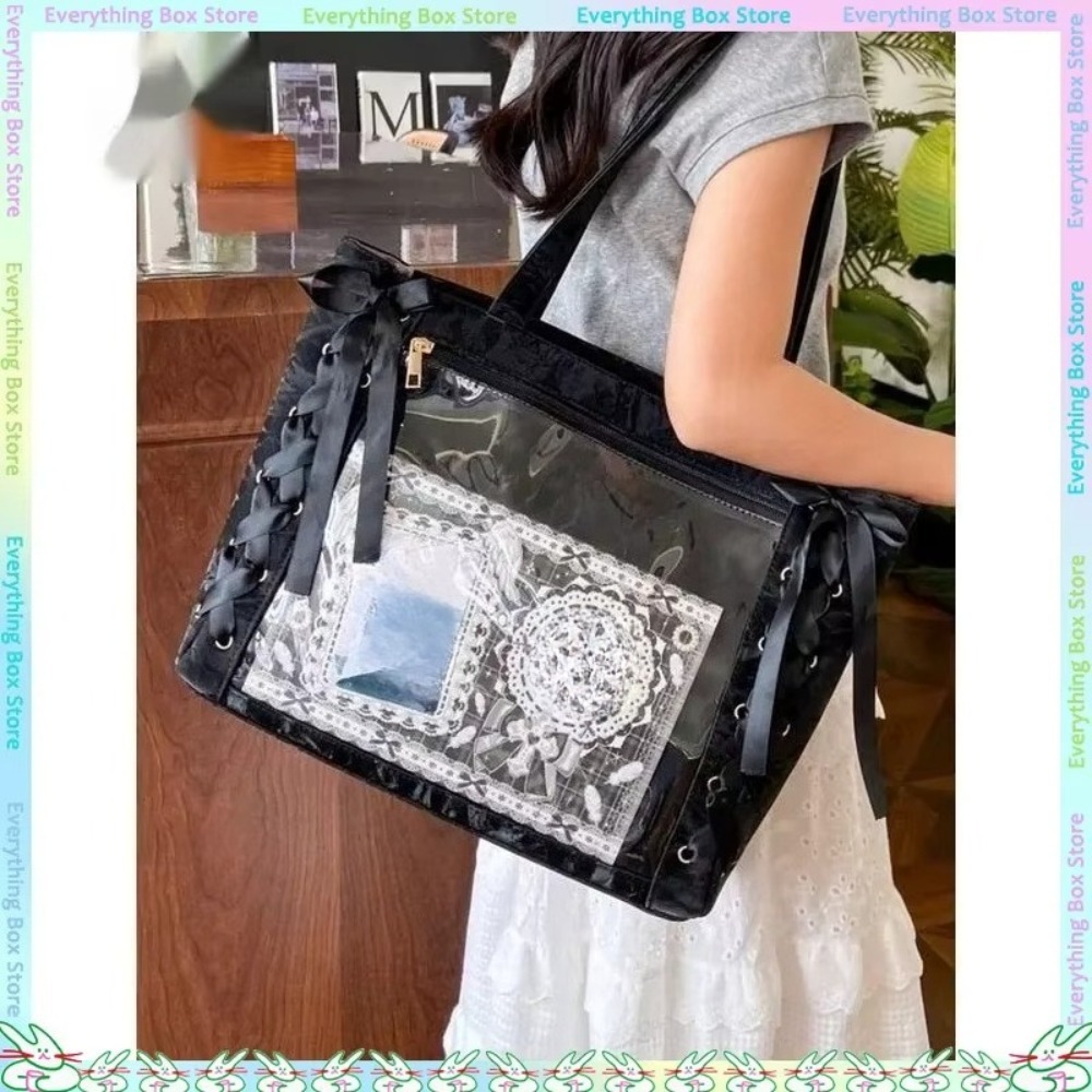 Anime Tote Bag - Çok Yönlü Moda Kurdeleli Itabag Büyük