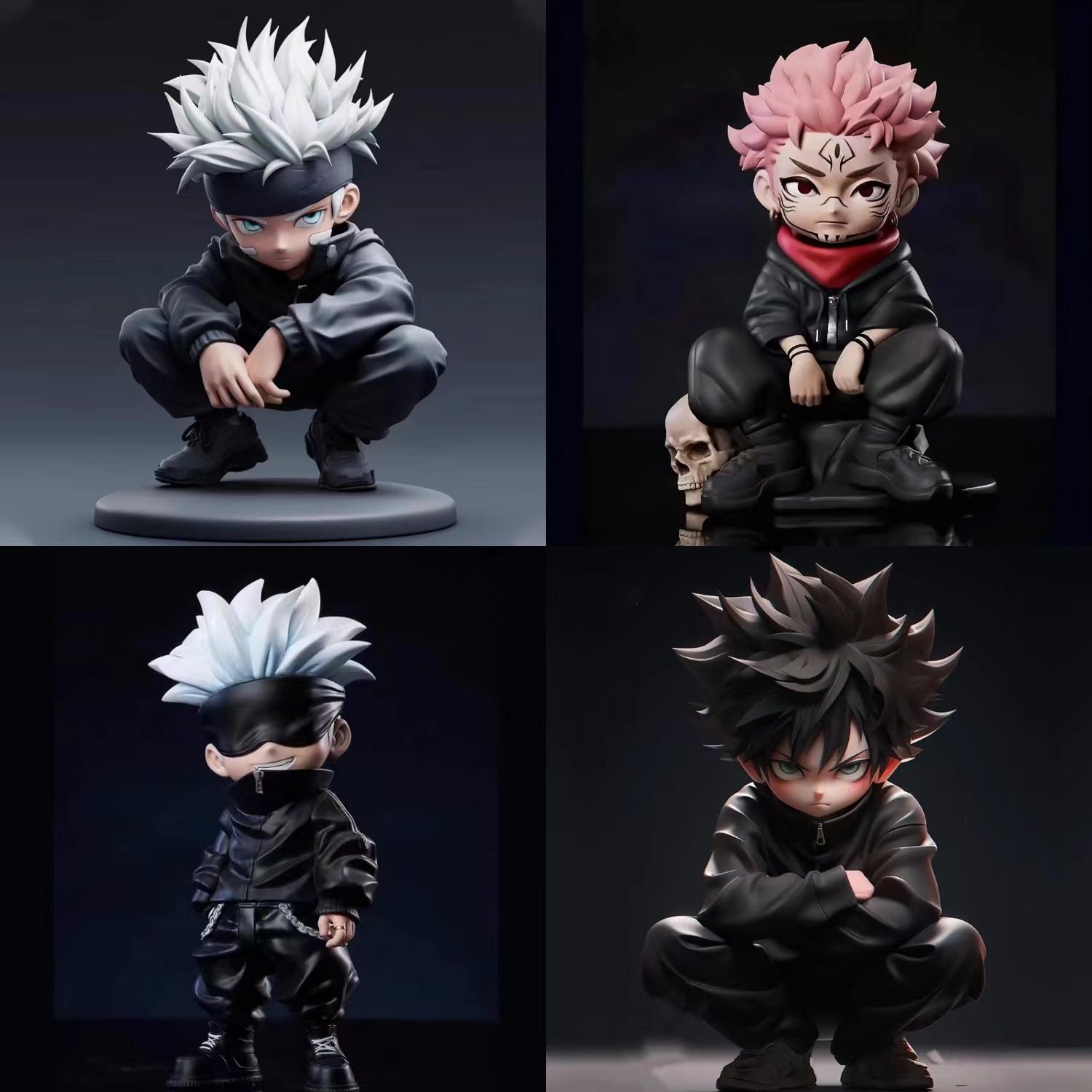 Figure Display Box - Jujutsu Kaisen figürü - çömelmiş Satoru