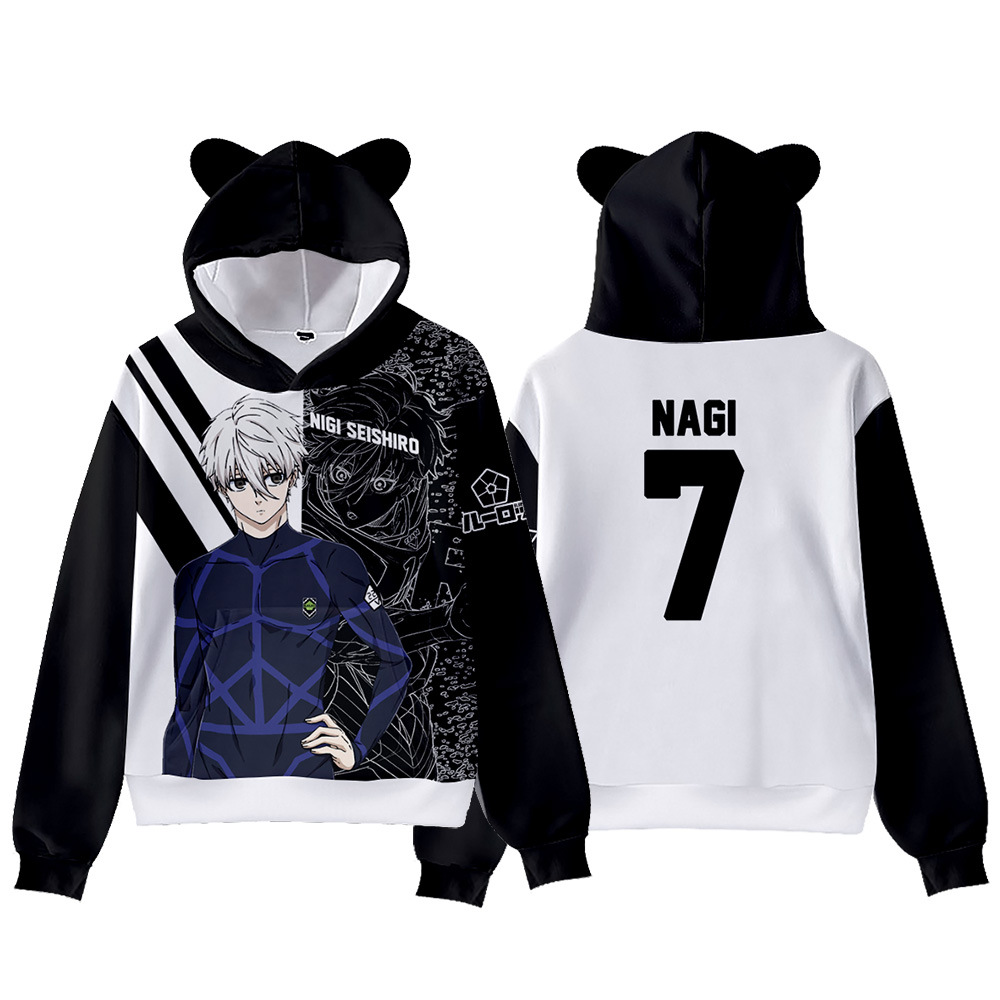 Anime Merchandise Hoodie - 3D Yeni Anime BLUE LOCK Ürünleri